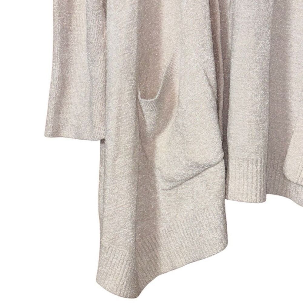 Barefoot dreams cozychic ultra lite knit hooded cardigan cream medium - Picture 9 of 9